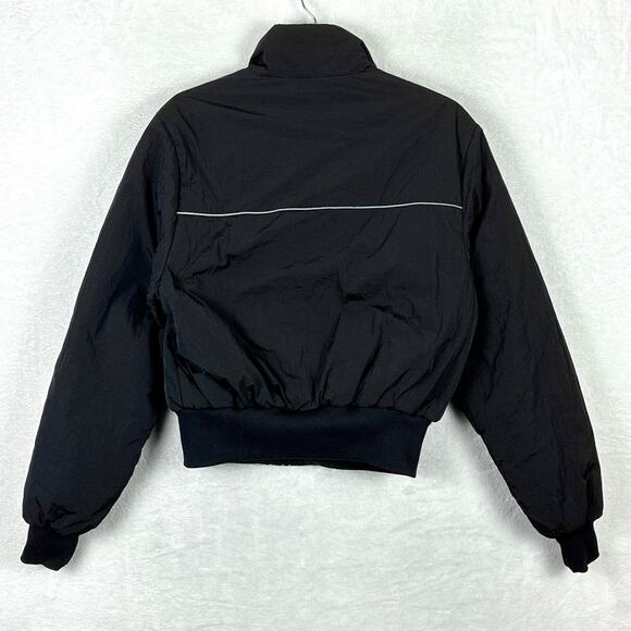 Alo Yoga Drop Top Puffer Jacket Womens S Black Reflective Nylon Preppy Baddie - Picture 6 of 13